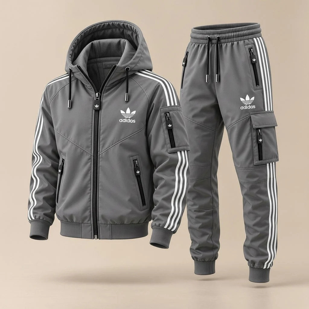 Striped Athletic Tracksuit Set