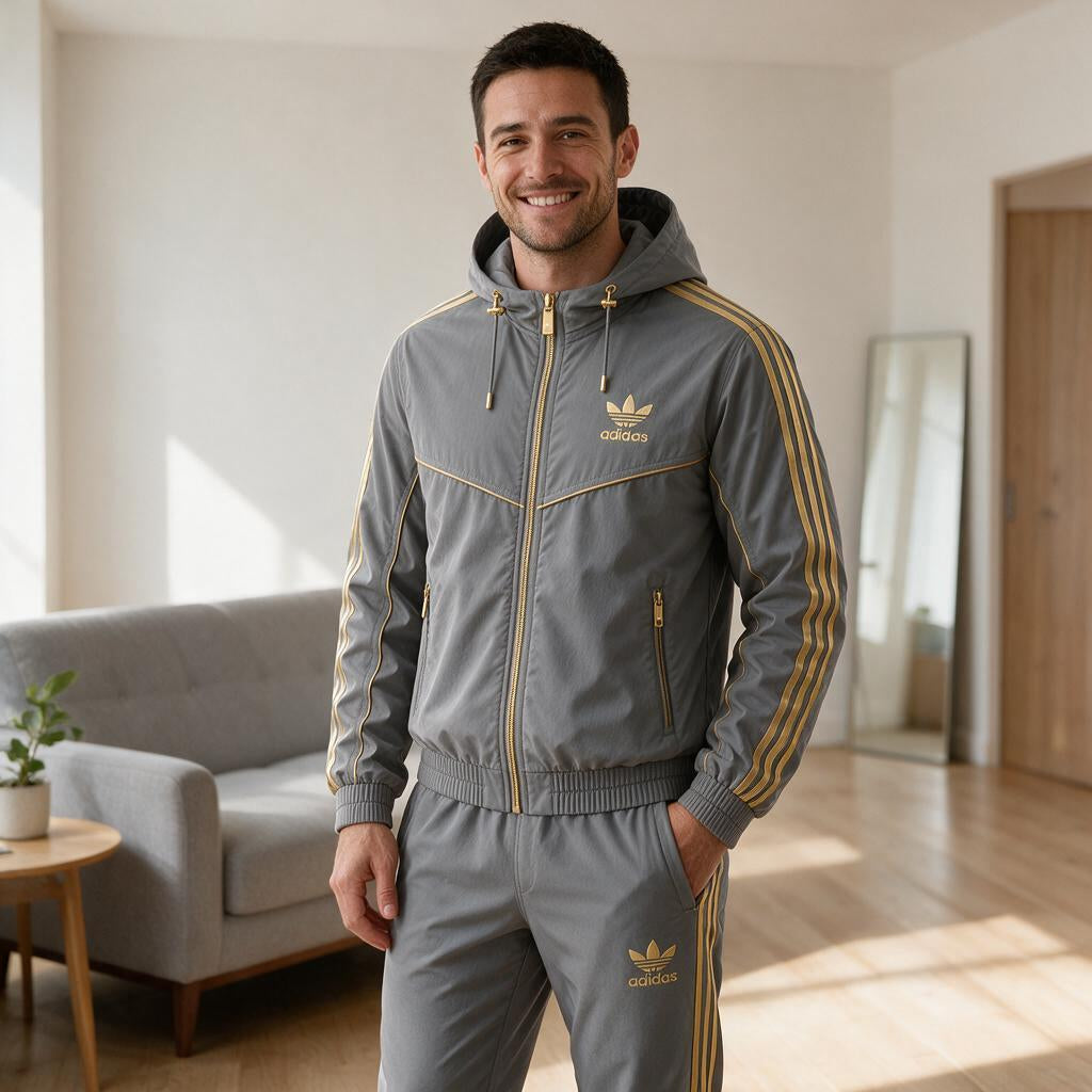 Golden Stripe Tracksuit Set