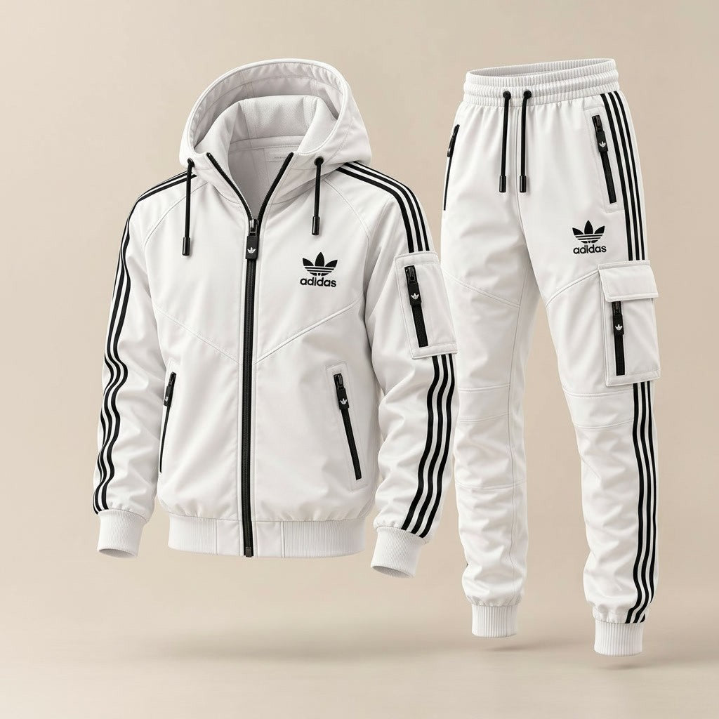 Striped Athletic Tracksuit Set
